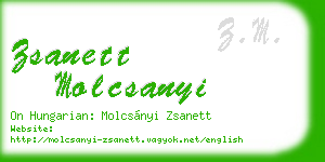 zsanett molcsanyi business card
