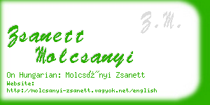 zsanett molcsanyi business card